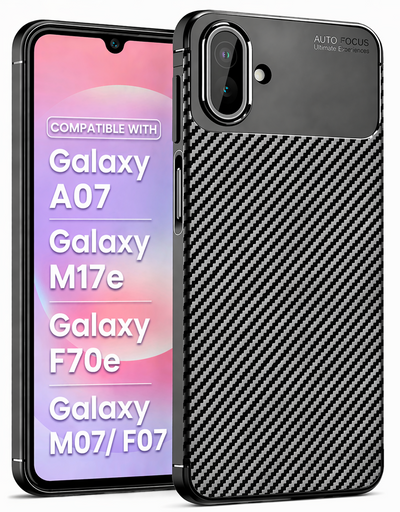 Samsung Galaxy A07 5G, Galaxy M17e 5G, F70e 5G/ Galaxy F07, M07 (6.7 inch) Back Cover | Aramid Fiber Series, Black