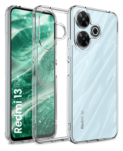 Poco M6 Plus 5G, Redmi 13 5G (6.79 inch) Back Cover | Ice Crystal Series, Crystal Clear