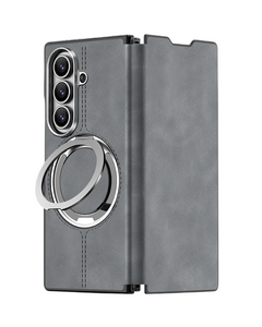 Samsung Galaxy Z Fold 7 5G Back Cover | PU Suede Leather Series [MagSafe Compatible], Grey