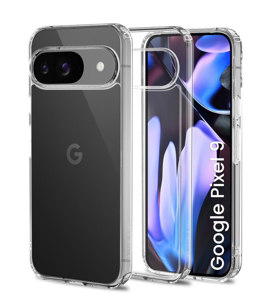 Ice Crystal Series Hybrid Transparent PC Military Grade TPU Back Cover for Google Pixel 9 5G, 6.3 inch, Crystal Clear