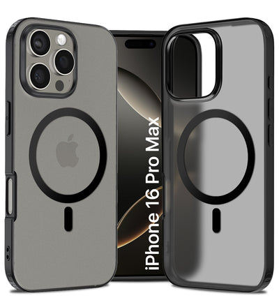 Apple iPhone 16 Pro Max (6.9 inch) Back Cover | Rugged Frosted MagSnap Series, Black