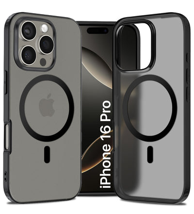 Apple iPhone 16 Pro (6.3 inch) Back Cover | Rugged Frosted MagSnap Series, Black