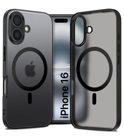Apple iPhone 16 (6.1 inch) Back Cover | Rugged Frosted MagSnap Series, Black