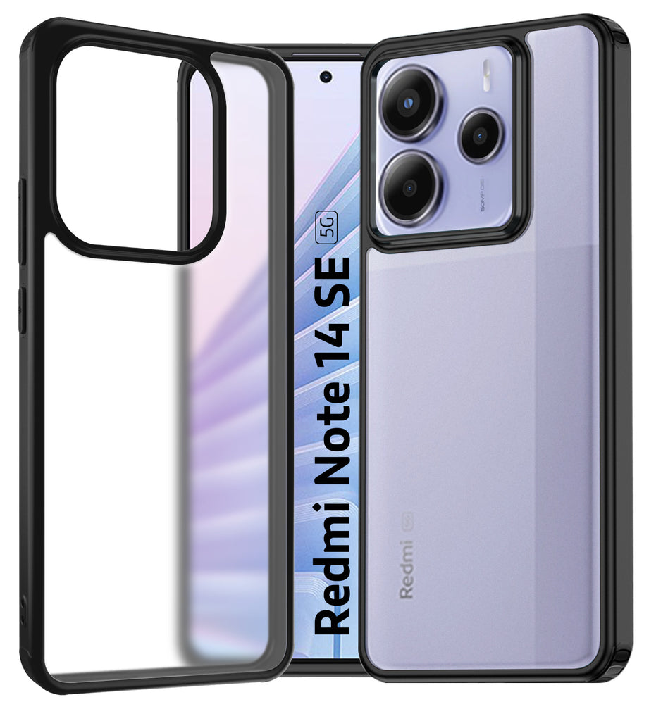Redmi Note 14 SE 5G (6.67 inch) Back Cover | Rugged Frosted Series, Black