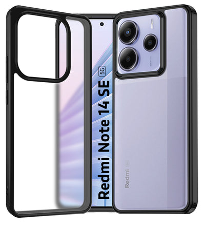 Redmi Note 14 SE 5G (6.67 inch) Back Cover | Rugged Frosted Series, Black