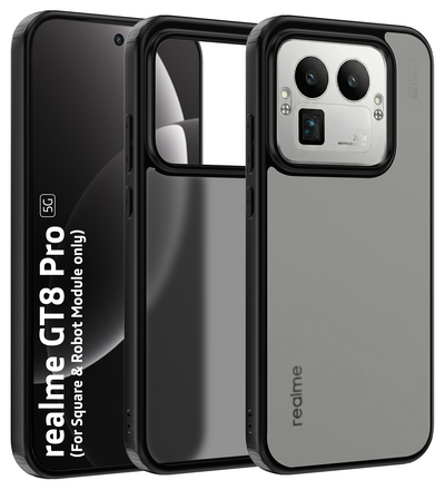 Realme GT 8 Pro 5G, Realme GT 8 Pro Dream Edition, [Compatible With Only Square & Robot Camera Module], (6.79 inch) Back Cover | Rugged Frosted Series, Urban Black