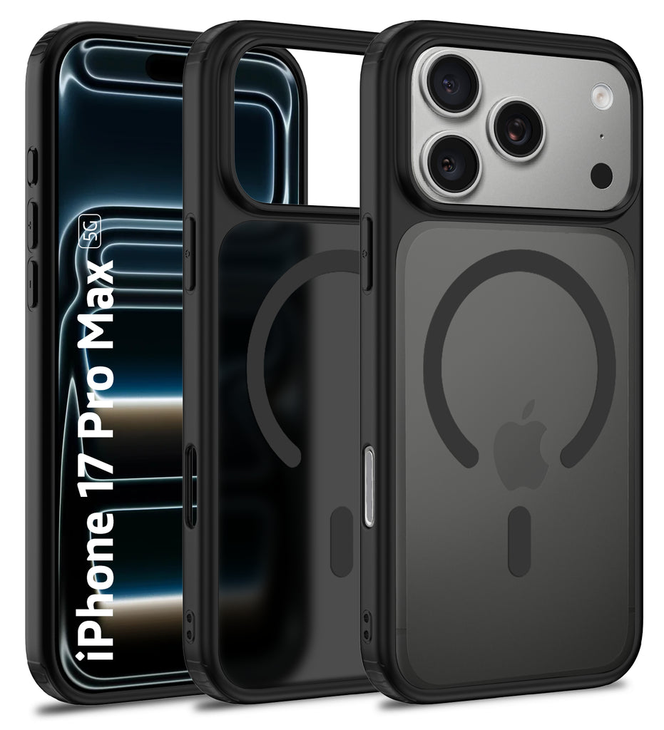 Apple iPhone 17 Pro Max 5G (6.9 inch) Back Cover | Rugged Frosted MagSnap Series, Black