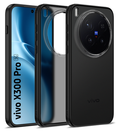 Vivo X300 Pro 5G (6.78 inch) Back Cover | Rugged Frosted Series, Phantom Black
