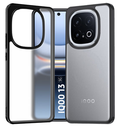iQOO 13 5G (6.82 inch) Back Cover | Rugged Frosted Series, Black