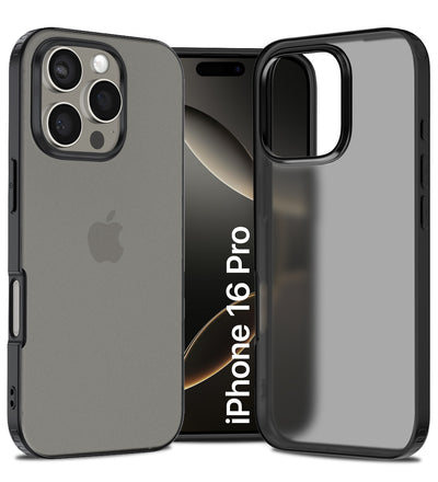 Apple iPhone 16 Pro (6.3 inch) Back Cover | Rugged Frosted Series, Black