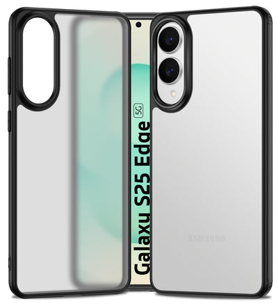 Samsung Galaxy S25 Edge 5G (6.66 inch) Back Cover | Rugged Frosted Series, Black