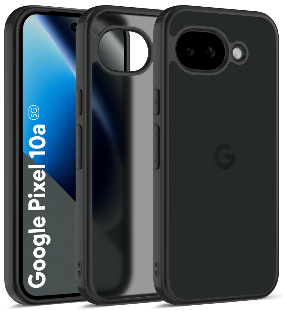 Google Pixel 10a 5G (6.3 inch) Back Cover | Rugged Frosted Series, Obsidian Black