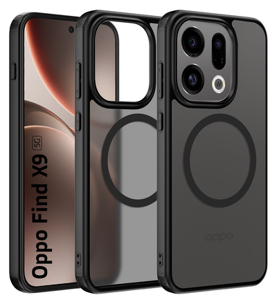Oppo Find X9 5G (6.59 inch) Back Cover | Rugged Frosted MagSnap Series, Space Black