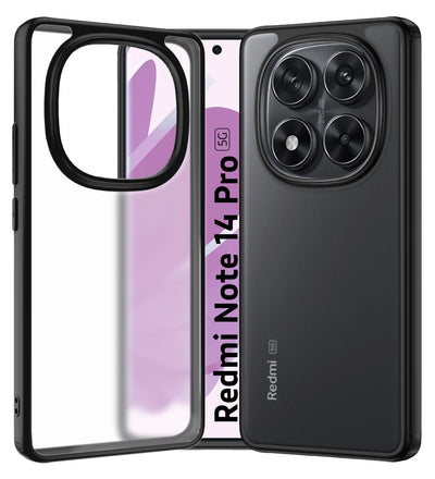 POCO X7 5G, Redmi Note 14 Pro 5G, Redmi Note 14 Pro+ Plus 5G (6.67 inch) Back Cover | Rugged Frosted Series, Black