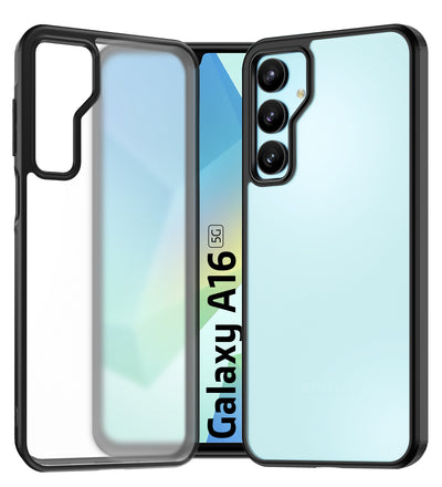 Samsung Galaxy M16 5G, Samsung Galaxy F16 5G (6.7 inch) Back Cover | Rugged Frosted Series, Black