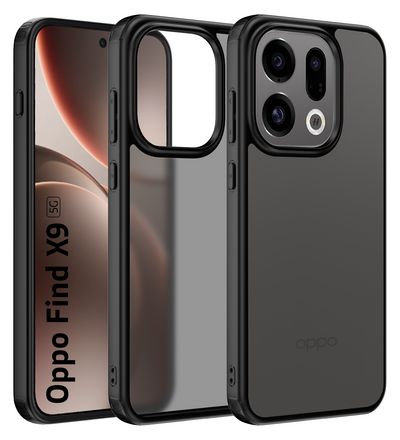 Oppo Find X9 5G (6.59 inch) Back Cover | Rugged Frosted Series, Space Black