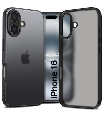 Apple iPhone 16 (6.1 inch) Back Cover | Rugged Frosted Series, Black