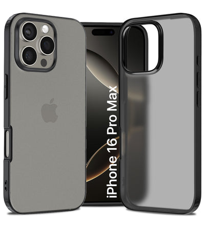 Apple iPhone 16 Pro Max (6.9 inch) Back Cover | Rugged Frosted Series, Black