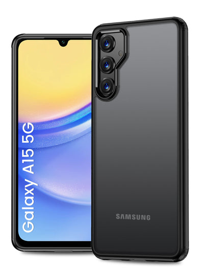 Samsung Galaxy A15 5G, Samsung Galaxy F15 5G (6.5 inch) Back Cover | Rugged Frosted Series, Black