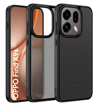 Oppo Find X9s 5G (6.59 inch) Back Cover | Rugged Frosted Series, Midnight Black