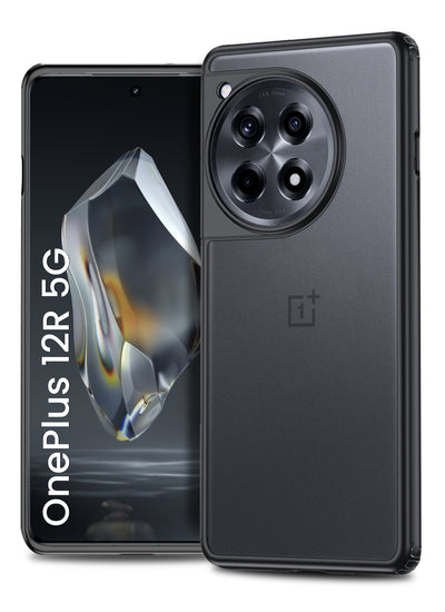 OnePlus 12R 5G (6.78 inch) Back Cover | Rugged Frosted Series, Black