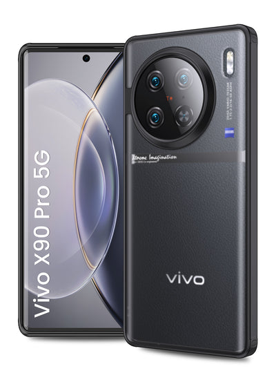 Vivo X90 Pro 5G (6.78 inch) Back Cover | Rugged Frosted Series, Black