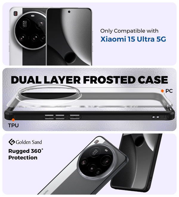 Xiaomi 15 Ultra 5G (6.7 inch) Back Cover | Rugged Frosted Series, Black