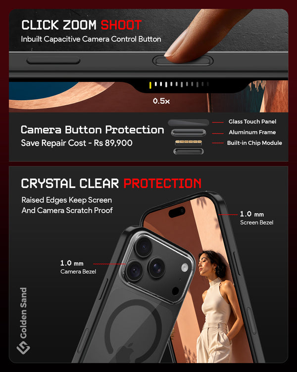 Apple iPhone 18 Pro Max 5G (6.9 inch) Back Cover | Aura MagSnap Series, Deep Black