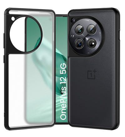 OnePlus 12 5G (6.82 inch) Back Cover | Rugged Frosted Series, Black