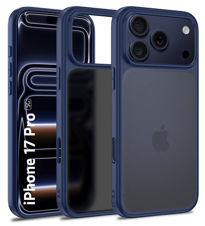 Apple iPhone 17 Pro 5G (6.3 inch) Back Cover | Rugged Frosted Series, Blue