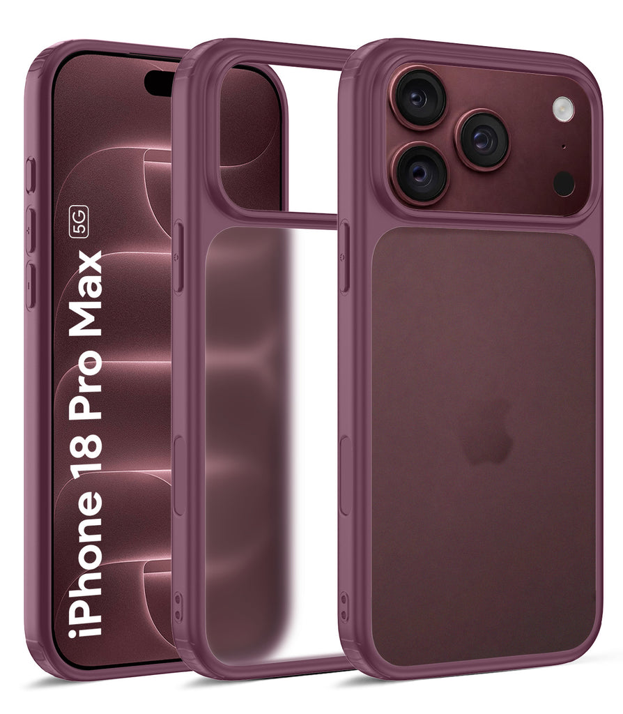 Apple iPhone 18 Pro Max 5G (6.9 inch) Back Cover | Rugged Frosted MagSnap Series, Burgundy