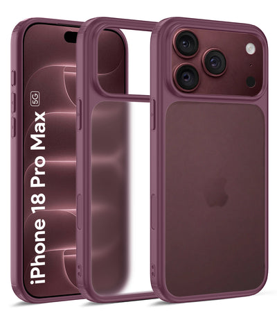 Apple iPhone 18 Pro Max 5G (6.9 inch) Back Cover | Rugged Frosted MagSnap Series, Burgundy
