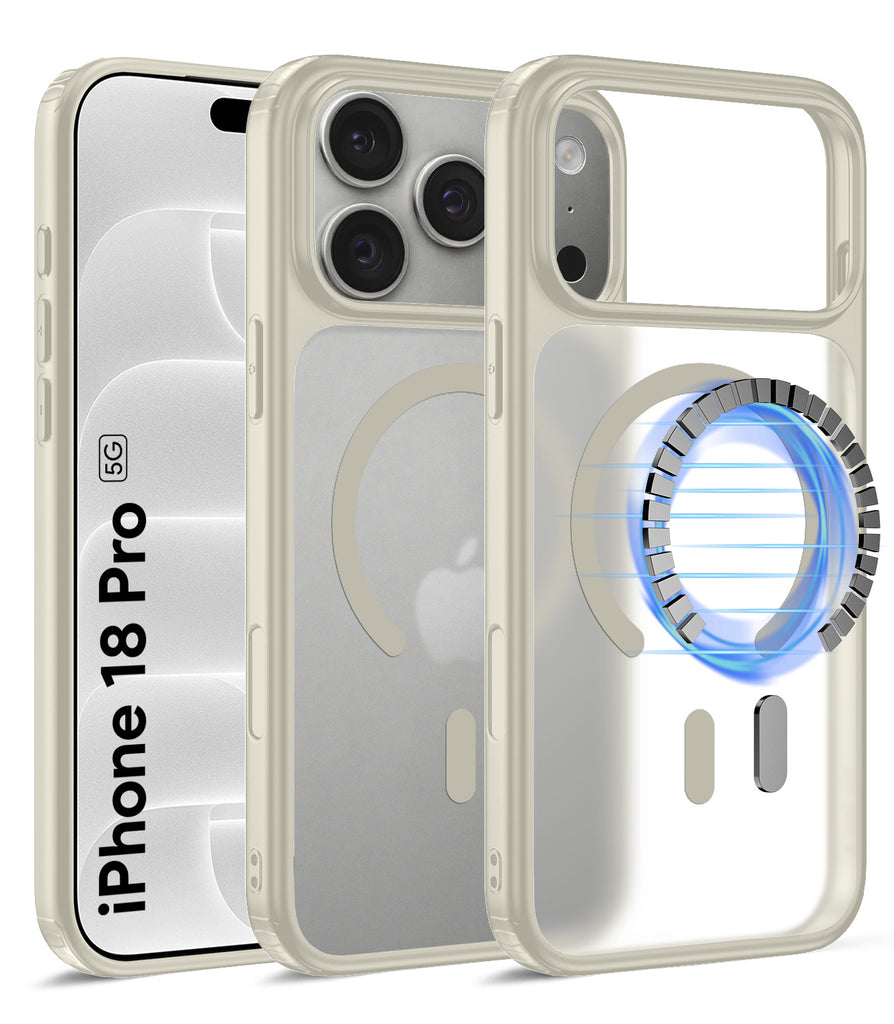 Apple iPhone 18 Pro 5G (6.3 inch) Back Cover | Rugged Frosted MagSnap Series, Ivory