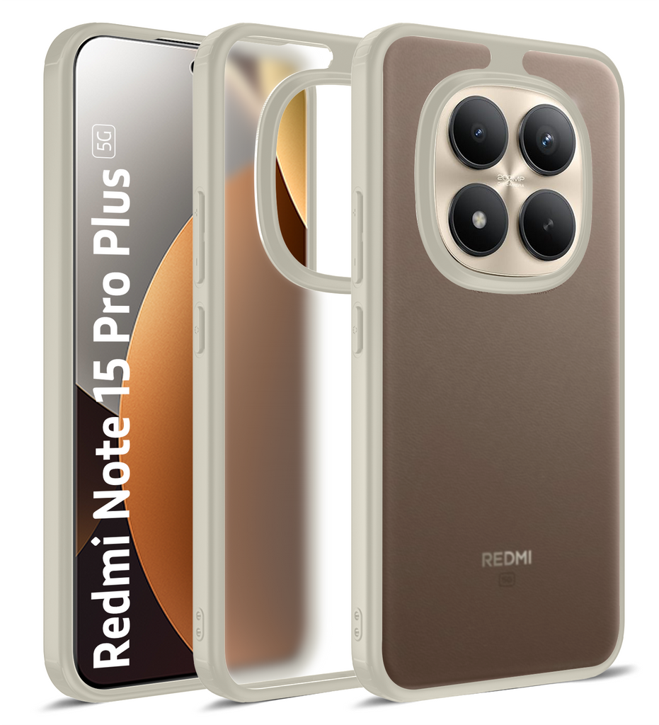 Redmi Note 15 Pro Plus 5G (6.83 inch) Back Cover | Rugged Frosted Series, Mirage Ivory