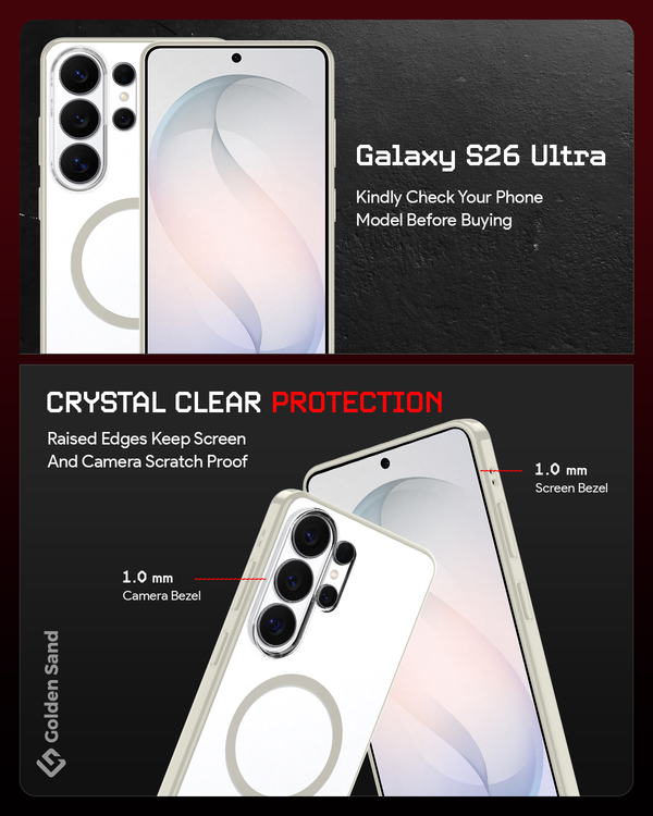 Samsung Galaxy S26 Ultra 5G (6.9 inch) Back Cover | Aura MagSnap Series, Silver Shadow