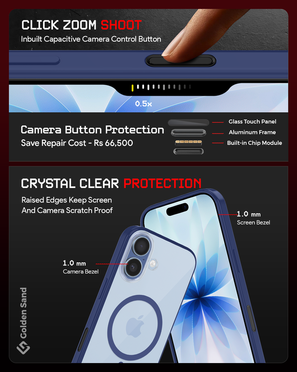 Apple iPhone 17 5G (6.3 inch) Back Cover | Aura MagSnap Series, Deep Blue