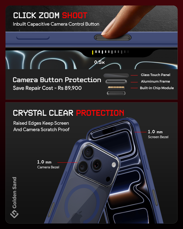Apple iPhone 17 Pro Max 5G (6.9 inch) Back Cover | Aura MagSnap Series, Deep Blue
