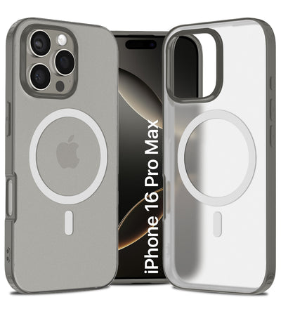 Apple iPhone 16 Pro Max (6.9 inch) Back Cover | Rugged Frosted MagSnap Series, Grey
