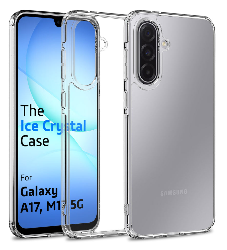 Samsung Galaxy A17 5G, Samsung Galaxy M17 5G (6.7 inch) Back Cover | Ice Crystal Series, Crystal Clear