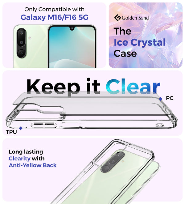 Samsung Galaxy A16 5G (6.7 inch) Back Cover | Ice Crystal Series, Crystal Clear