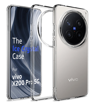Vivo X200 Pro 5G (6.78 inch) Back Cover | Ice Crystal Series, Crystal Clear