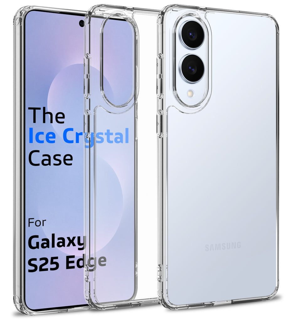 Samsung Galaxy S25 Edge 5G (6.66 inch) Back Cover | Ice Crystal Series, Crystal Clear