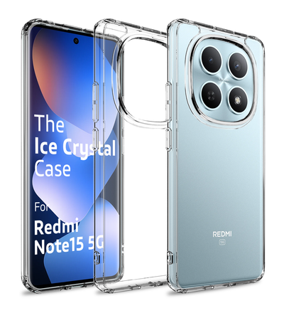 Redmi Note 15 5G (6.77 inch) Back Cover | Ice Crystal Series, Crystal Clear