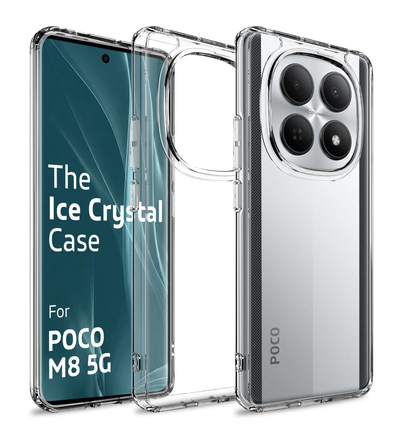 POCO M8 5G (6.77 inch) Back Cover | Ice Crystal Series, Crystal Clear