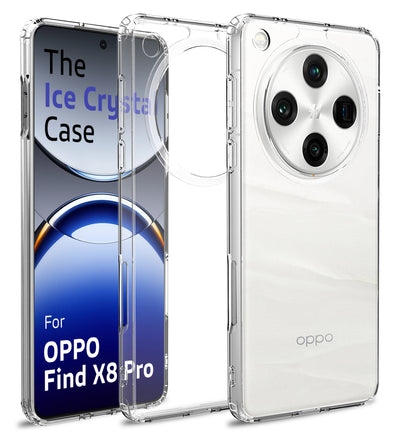 Oppo Find X8 Pro 5G (6.78 inch) Back Cover | Ice Crystal Series, Crystal Clear
