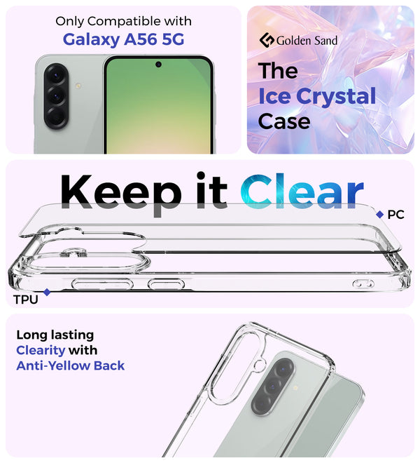 Samsung Galaxy A56 5G (6.7 inch) Back Cover | Ice Crystal Series, Crystal Clear