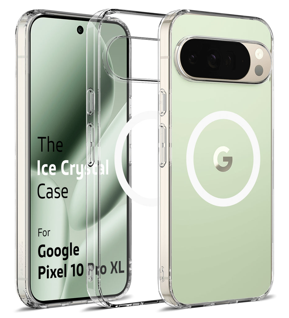Google Pixel 10 Pro XL 5G (6.8 inch) Back Cover | Ice Crystal MagSnap Series, Crystal Clear