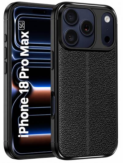 Apple iPhone 18 Pro Max 5G, 6.9 inch Leather Texture Back Cover