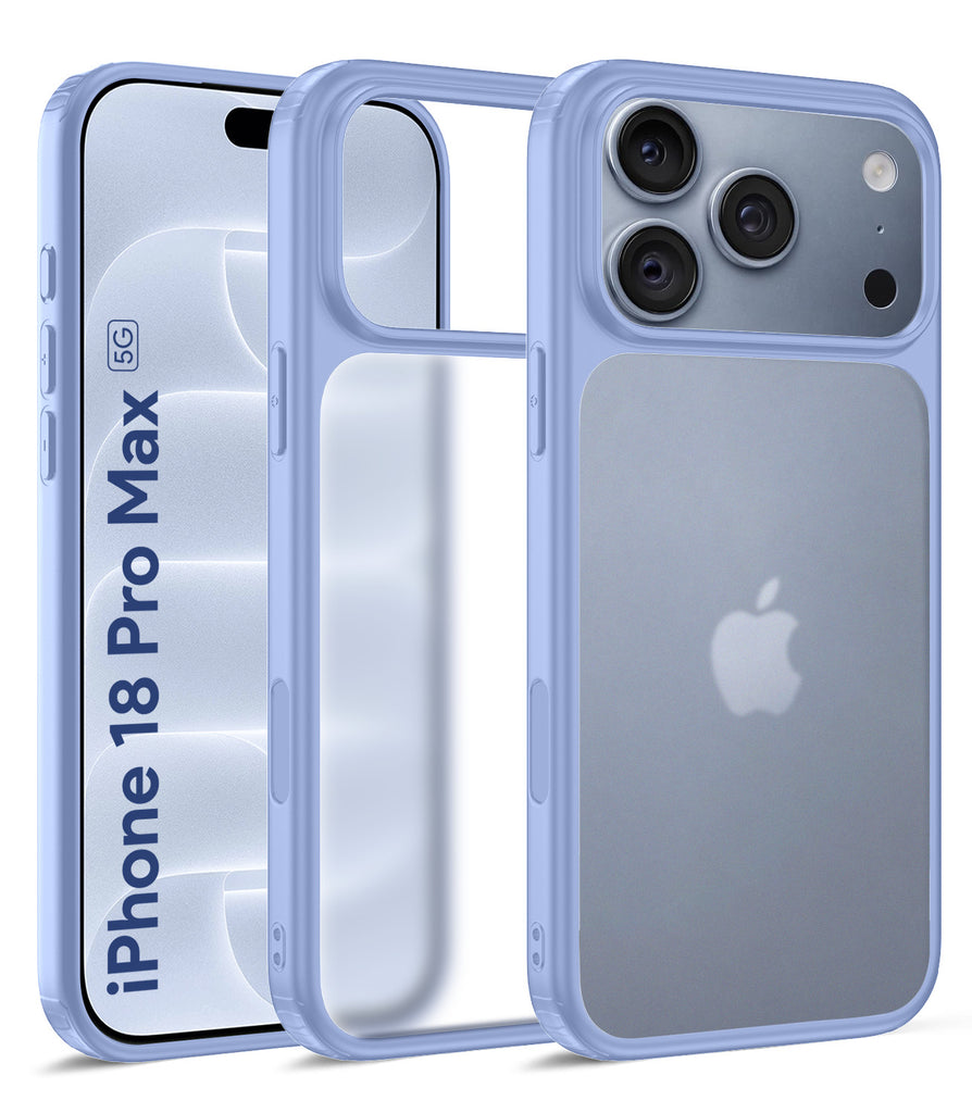 Apple iPhone 18 Pro Max 5G (6.9 inch) Back Cover | Rugged Frosted Series, Glacier Blue