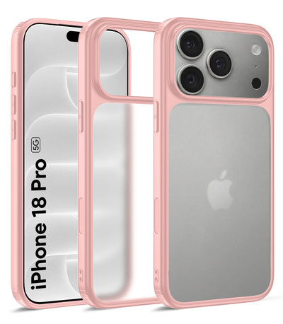 Apple iPhone 18 Pro 5G (6.3 inch) Back Cover | Rugged Frosted Series, Pink